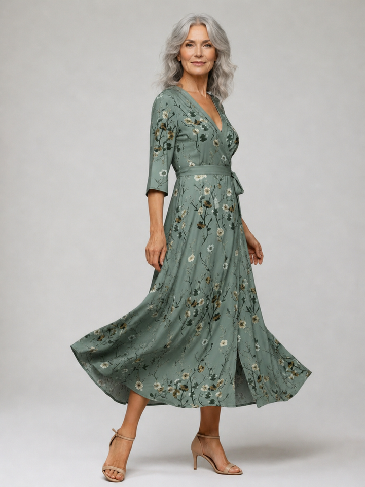 Selora™ | Elegant Bloom Maxi Dress