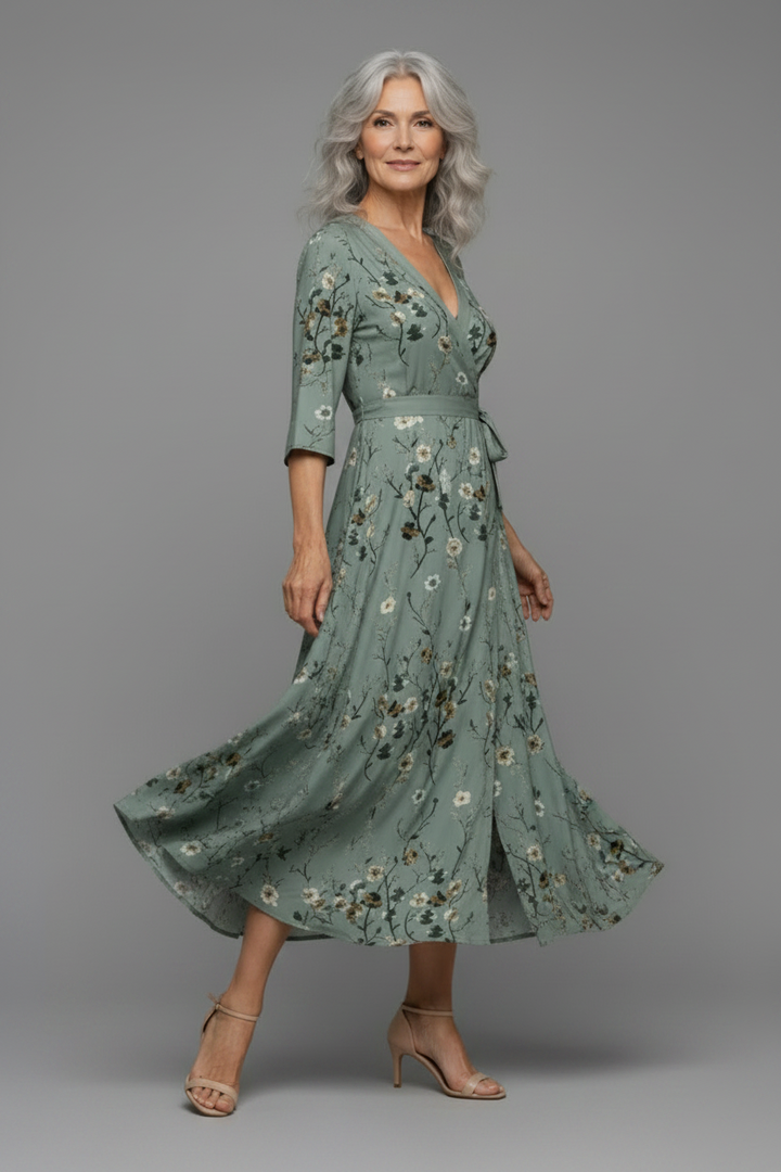 Selora™ | Elegant Bloom Maxi Dress
