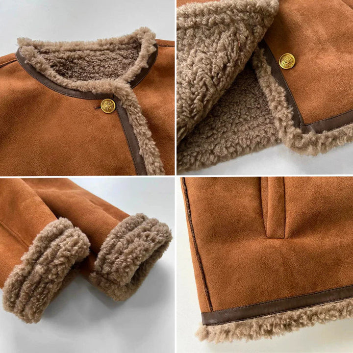 Rosalie™ | Buttoned Faux Shearling Jacket