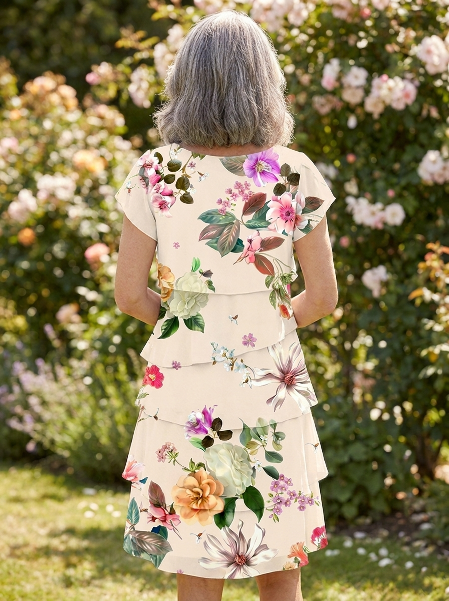 Helena | Elegant Comfort Ruffle Dress