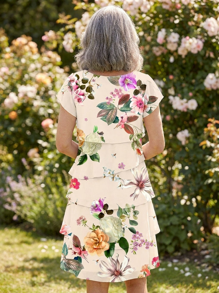 Helena | Elegant Comfort Ruffle Dress