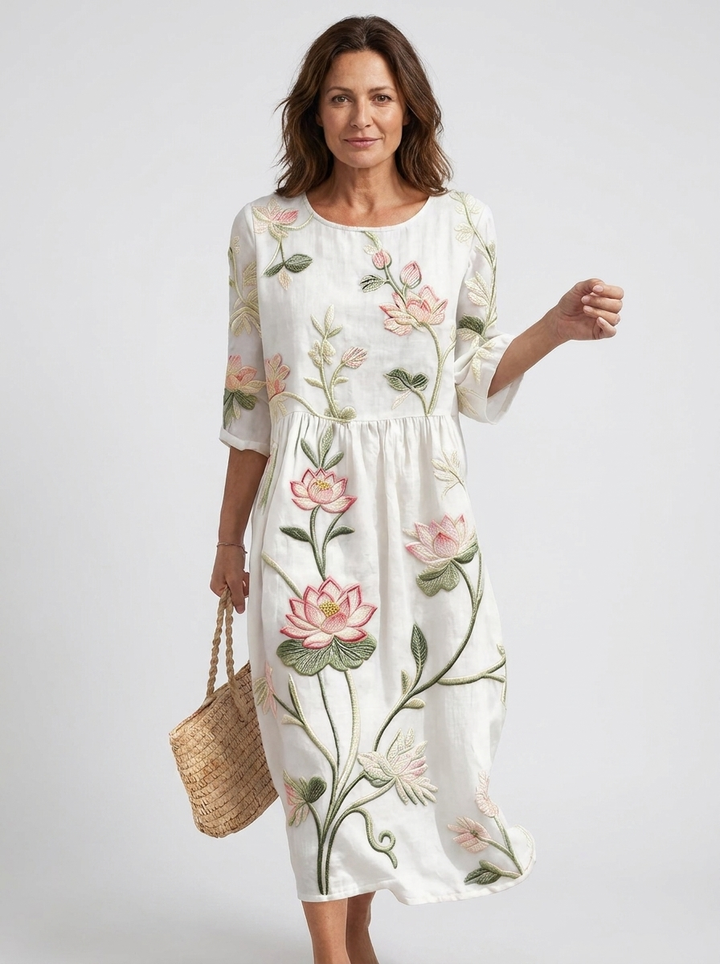 Kayla | Plant & Flower Print Dress