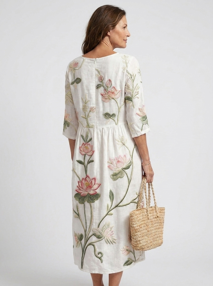 Kayla | Plant & Flower Print Dress