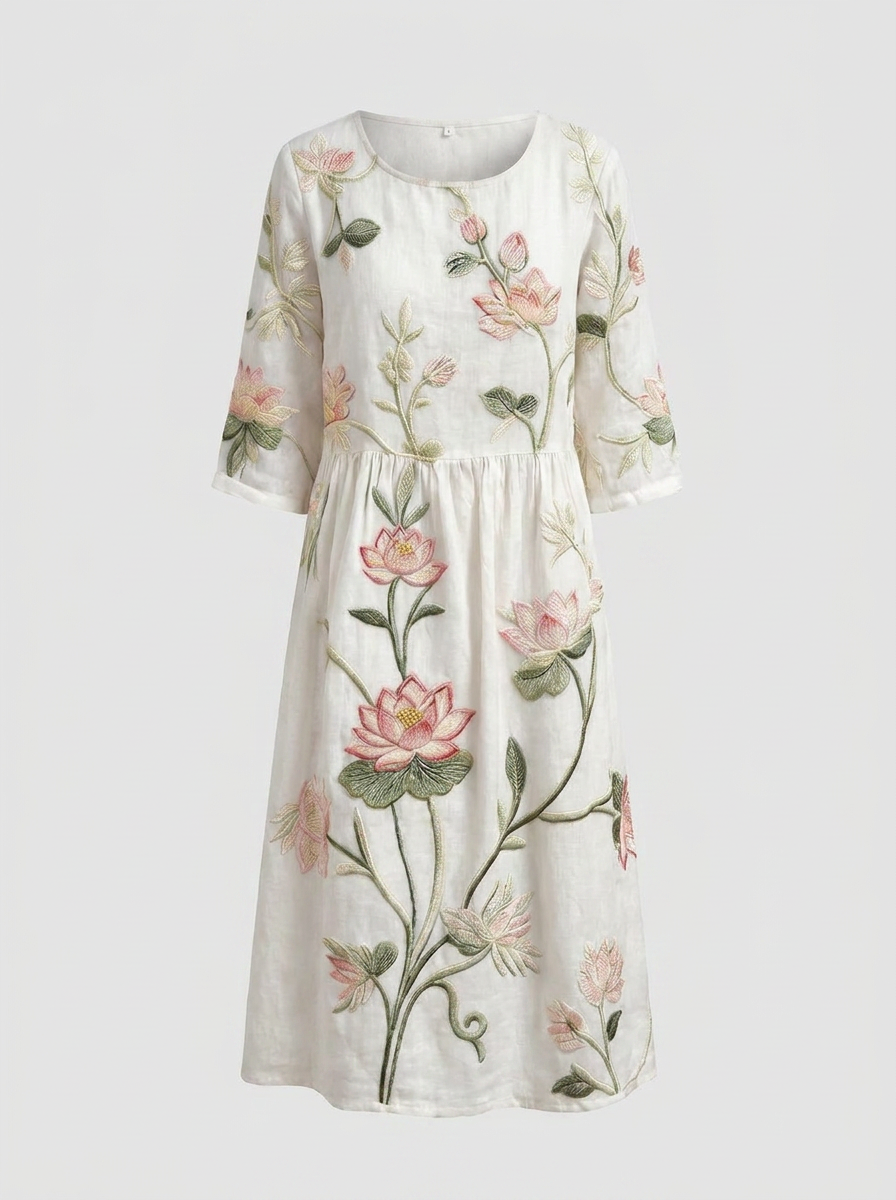 Kayla | Plant & Flower Print Dress