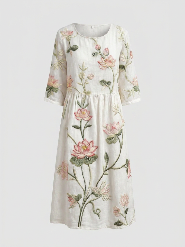 Kayla | Plant & Flower Print Dress