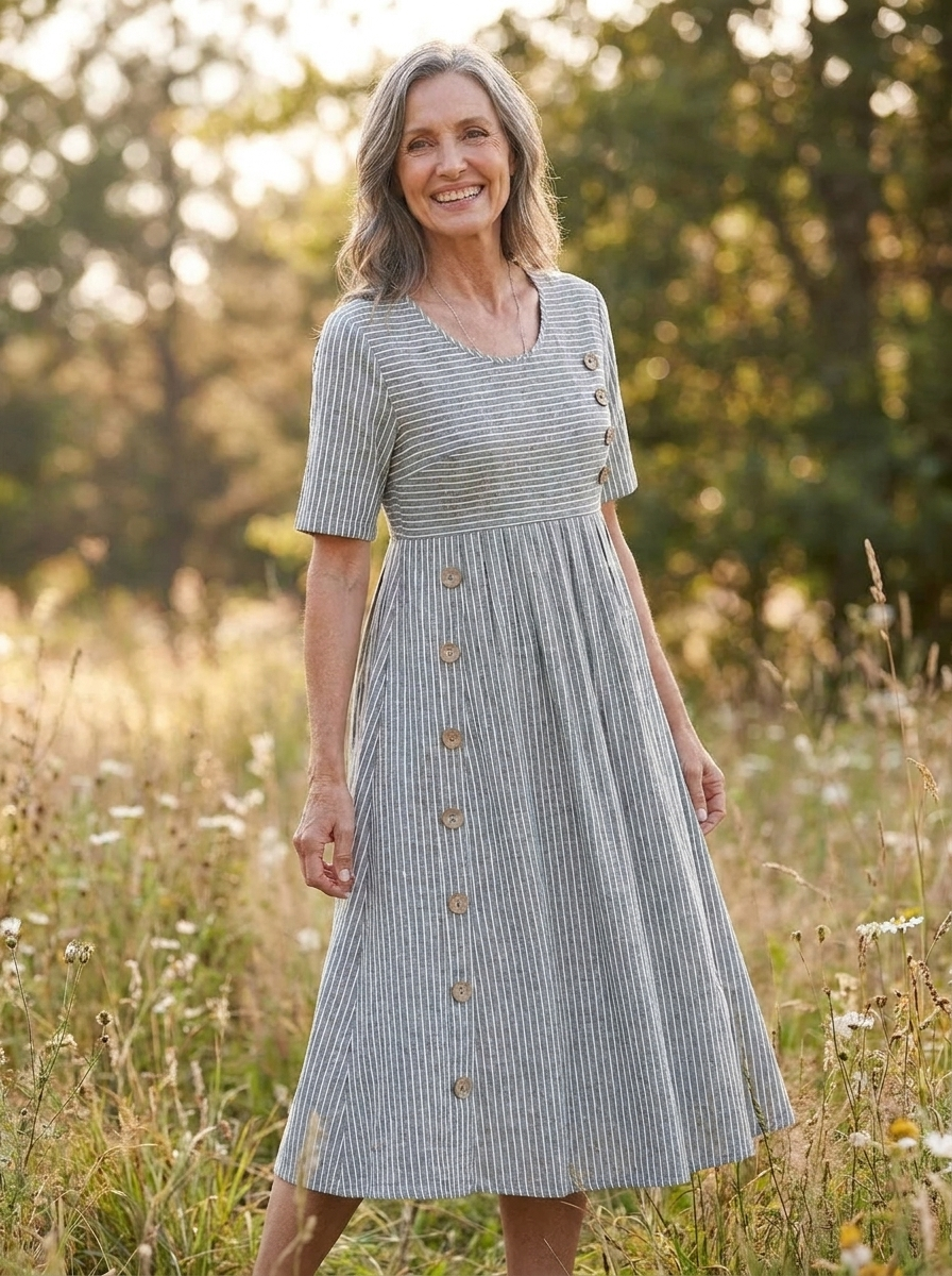 Belle™ | Effortlessly Elegant Striped Summer Dress