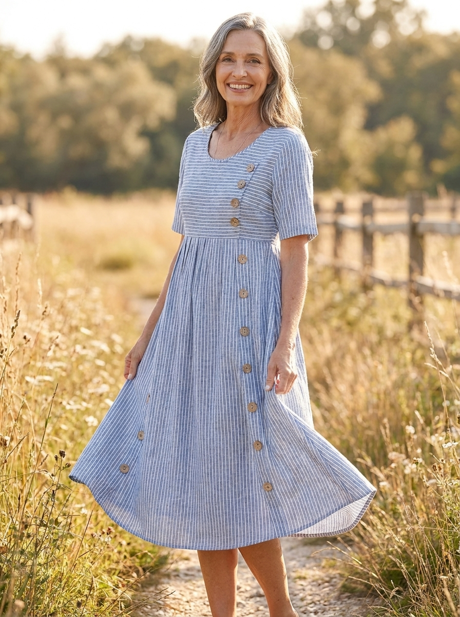 Belle™ | Effortlessly Elegant Striped Summer Dress