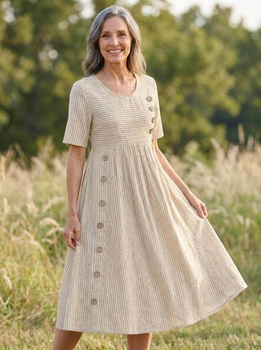 Belle™ | Effortlessly Elegant Striped Summer Dress