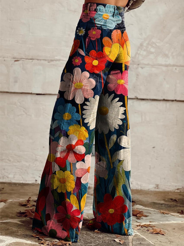 Léna™ | Comfortable Floral Wide-Leg Pants for Everyday Ease